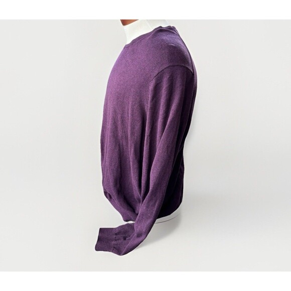 Hickey Freeman Mens Purple Cashmere Cotton Blend Sweater Size XL - Picture 2 of 5
